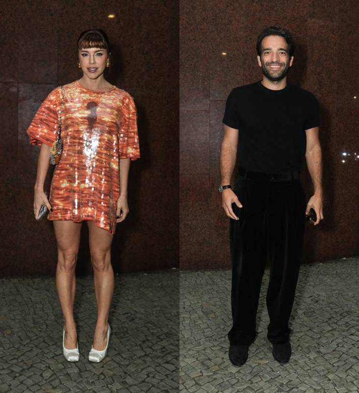 Casal em <i>Vale Tudo</i>, Alice Wegmann e Humberto Carrão vão à festa luxuosa da <i>Rabanne</i>