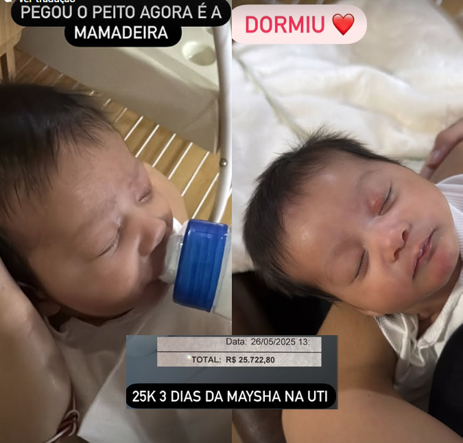 Bia Miranda posta novos registros de Maysha e surpreende ao revelar valor da internação da filha. Veja o que sabemos sobre o estado de saúde da caçula da influenciadora