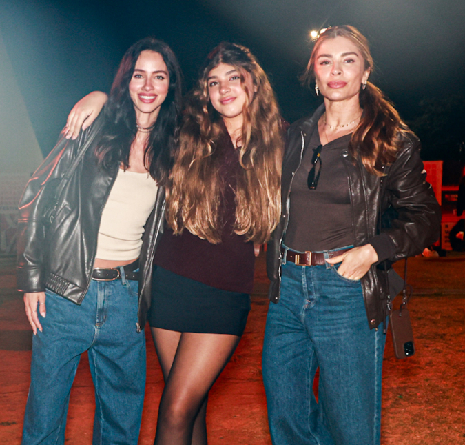 Grazi Massafera curte <I>Festival Popload</I> ao lado da filha e semelhança chama atenção